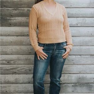 Vintage Eaton beige/brown sweater, size S